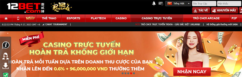 Casino trực tuyến 12bet
